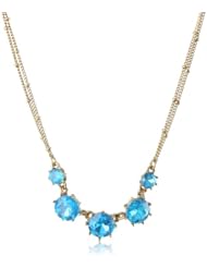 Betsey Johnson "Iconic Stone" Blue Gem Necklace, 19"