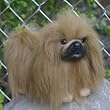 Pekingese Dog Standing Plush Toy 9" High