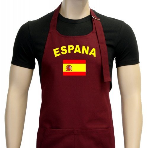 Coole-Fun-T-Shirts Uni Grillschürze EM 2012 Spanien, rot, One size, GS10483_Spanien_Wein