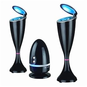 2.1 Stereo Speakers (Cool Black) with Built in Radio for IPOD,PC, MP3, MP4 VCD, CD