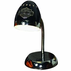 Harley Davidson Desk Lamp, Chrome/Black