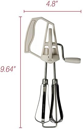 Cooking Classics 9.6-inch Rotary Egg Beater,set of 2,white