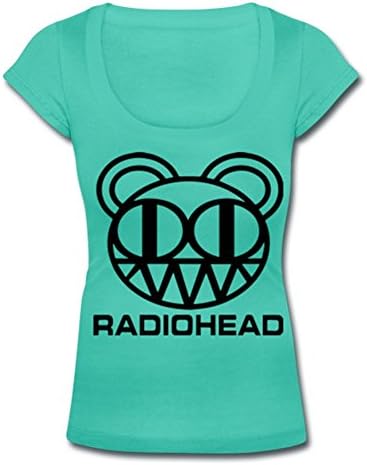 Mafiale Womens Scoop Neck A0285 Radiohead T-shirt (M, teal)