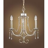 Cambridge Three Light Mini Chandelier in Antique Silver