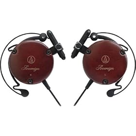 Lightweight Cherry Wood Clip-on Headphones