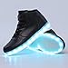 CIOR High Top Led Light Up Shoes 11 Colors Flashing Rechargeable Sneakers for Mens Womens Girls Boys,101B,01,35