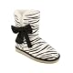 Animal bow low shearling boot