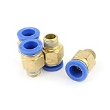 uxcell エアー　コンプレッサー　13mmPT　オスねじー12mm　クイック　カプラ　4本入り　穴プッシュ