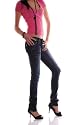 Gerade Hüftjeans im Used Look - versch. Größen
