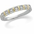 14K Two-Tone Gold Diamond Wedding/Anniversary Band - 0.07 Ct.