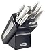 Cuisinart Continental 8-Piece Stainless-Steel Knife Set with Black Block