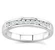 10k White Gold or Yellow Gold Channel-Set Diamond Band (H/I2-I3, 1/4 ct. tw.)