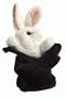 Folkmanis White Rabbit in Hat Hand Puppet