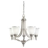 Sea Gull Lighting 31350-965 Five-Light Laurel Leaf Chandelier, Antique Brushed Nickel Finish