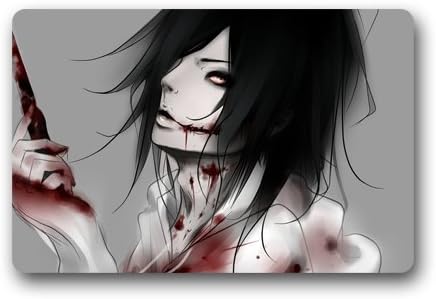 Jeff The Killer Creepypasta Doormat Outdoor Indoor Floor Mat 23.6 .7 Inch