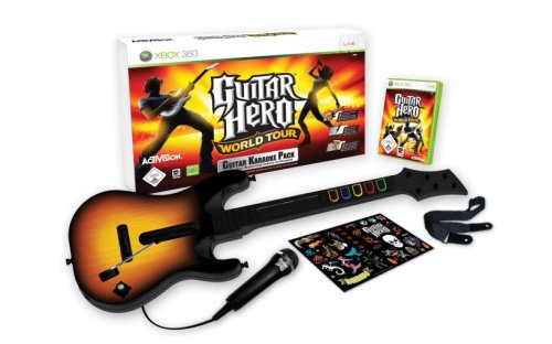 City Travel Guides Discounted  Video-Spiele : Guitar Hero: World Tour - Karaoke Bundle (inkl. Gitarre + Mikrofon)