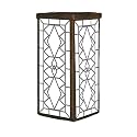 Mr. Light Stained Glass Design Solar Projection Lantern with Bronze Plated Finish