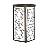 Mr. Light Stained Glass Design Solar Projection Lantern with Bronze Plated Finish