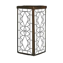 Mr. Light Stained Glass Design Solar Projection Lantern with Bronze Plated Finish