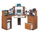 Sauder Corner Workcenter-Inglewood Fruitwood (Fruitwood) (49-3/8 H x 60 W x 60 D)