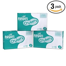 Pampers Cruisers Size 3 Diapers eBulk Pack, 222 Count (Packaging May Vary)Pampers Cruisers Diapers
