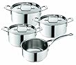 Tefal E925S7 Jamie Oliver Inox Copper Induction Topf-Set 4-teilig, Edelstahl