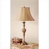 IMAGE OF Verona Table Lamp with Classic Shade in Caramelized Bronze Shade Color: Butter Yellow