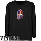 NCAA UIC Flames Youth Black Distressed Logo Vintage T-shirt-