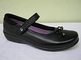 GIRLS CLARKS SHOES ,BLACK, UK SIZE 2,FITTING -F