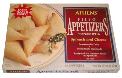 Fillo Appetizers Spinach & Cheese, 12 servings