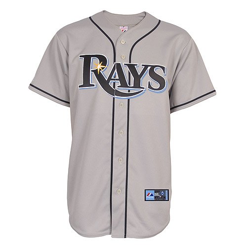 Tampa Bay Rays Youth Road Replica Jersey by Majestic Athletic - Grey Large
