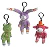 Genuine Monkeez and Friends Animal Clips Set of 3 Frog, Bunny and Pink Pig