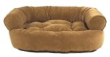 Bowsers Double Donut Dog Bed in Caramel Microvelvet (Caramel, Large (42in x 32in))