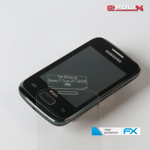 atFoliX FX-Clear Displayschutzfolie f&uuml;r Samsung Galaxy Y Duos GT-S6102 (2-er Pack) Preisvergleich