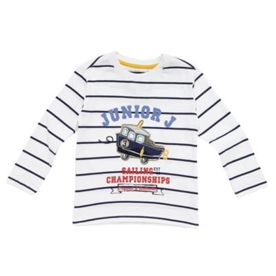J by Jasper Conran-Boy's off white appliqued boat top