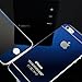 iPhone 5 Colored Screen Protector,New Cool Colorful Glitter Metal Bling Full Cover Tempered Glass Screen Protector for Apple iPhone 5 5S (Full Blue,Front & Back)