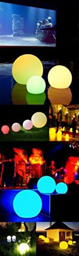 RGB LED Floating Globe Ball Color Changing Rechargeable Waterproof Ip68 Outdoor for Swimming Pool Bar KTV Gardens Deco Courtyard Restaurants Night Clubs (DIA 19.69inch(50cm))