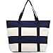 BG® Women Canvas Chic Color Blocking Black White Shoulder Handbag