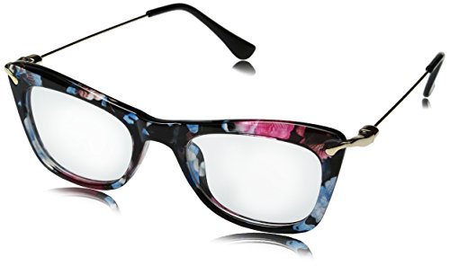 TIJN Cat Eye Eyeglasses Frames with Metal Arms for Women