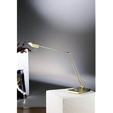 Holtkoetter Bernie Series Low-Voltage Desk Lamp with Extended Reach, Polished Brass Brushed Brass