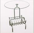 BEAUTIFUL NEW GLASS TOP ROUND MAGAZINE TABLE