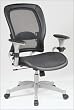 Air Grid Back Seat Executive Chair with Adjustable Arms and Platinum Finish Metal Base By Office Star