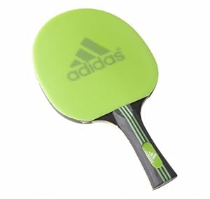 Adidas Men's Laser Lime Table Tennis Bat Beginners Blade Flared Handle Tt Paddle