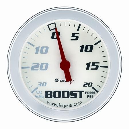 Equus 8457 Boost/Vacuum Gauge - White Dial