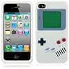 White Gameboy Style Silicone Skin Cace Cover For iPhone 4 4S