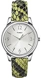UPC 753048466405 product image for Timex Green Black Python Patterned Leather Ladies Watch T2P130 | upcitemdb.com