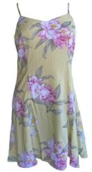 Above the Knee Short General Print Rayon Empire Princess Seams   Waistline Fitted Mini Dress 