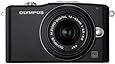 Olympus PEN E-PM1 12.3MP Interchangeable Camera with CMOS Sensor, 3-inch LCD and 14-42mm II Lens (Black) (Old Model)