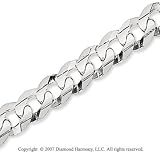 14k White Gold Classic Wide 7.00mm Concave Curb Chain