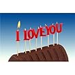 Riethm�ller 550361 - I love you - 1 Kerzenset "I love you"